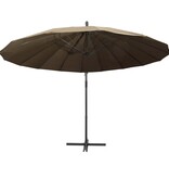 VidaXL Zweefparasol met aluminium paal 3 m taupe