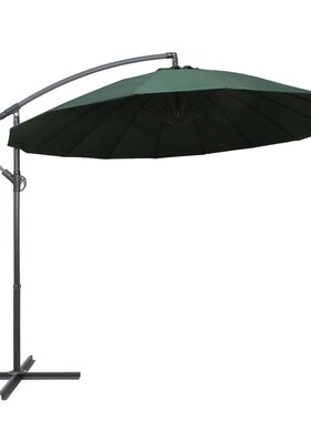 VidaXL Zweefparasol met aluminium paal 3 m groen