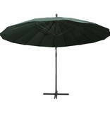 VidaXL Zweefparasol met aluminium paal 3 m groen