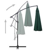 VidaXL Zweefparasol met aluminium paal 3 m groen