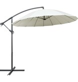 VidaXL Zweefparasol met aluminium paal 3 m wit