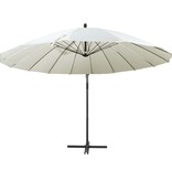 VidaXL Zweefparasol met aluminium paal 3 m wit