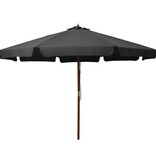 VidaXL Parasol met houten paal 330 cm antraciet