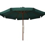 VidaXL Parasol met houten paal 330 cm groen