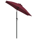 VidaXL Parasol 200x224 cm aluminium bordeauxrood