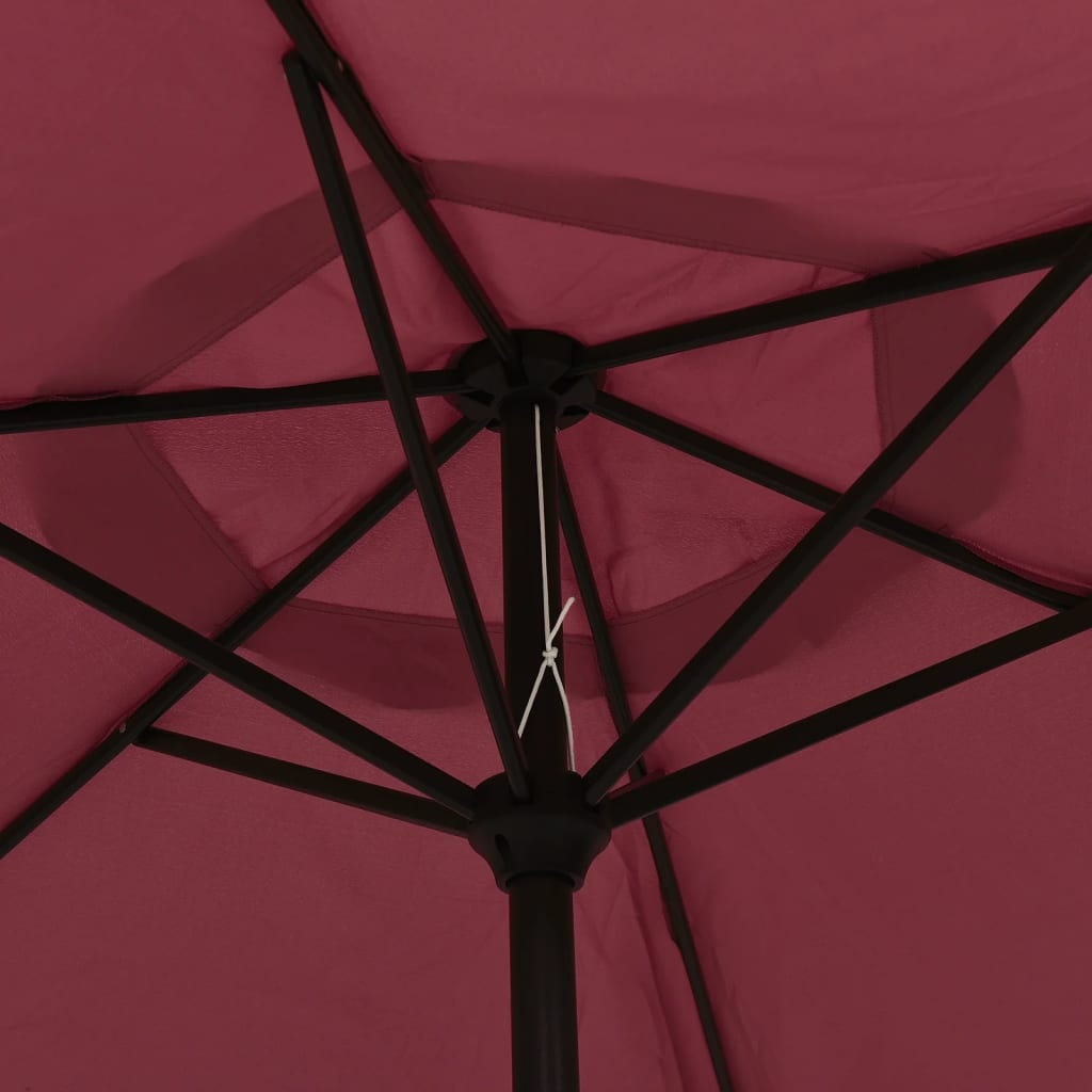 VidaXL Parasol 200x224 cm aluminium bordeauxrood