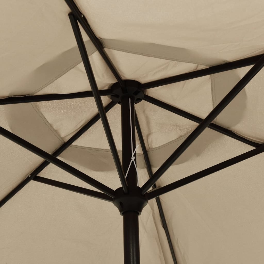 VidaXL Parasol 200x224 cm aluminium taupe