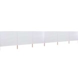 VidaXL Windscherm 6-panelen 800x160 cm stof zandwit