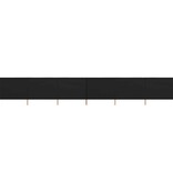 VidaXL Windscherm 6-panelen 800x80 cm stof zwart