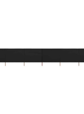 VidaXL Windscherm 6-panelen 800x80 cm stof zwart