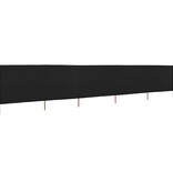 VidaXL Windscherm 5-panelen 600x160 cm stof zwart