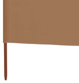 VidaXL Windscherm 5-panelen 600x160 cm stof taupe