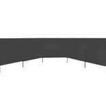 VidaXL Windscherm 5-panelen 600x160 cm stof antraciet