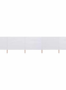 VidaXL Windscherm 5-panelen 600x160 cm stof zandwit