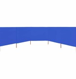 VidaXL Windscherm 5-panelen 600x120 cm stof azuurblauw