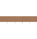 VidaXL Windscherm 5-panelen 600x120 cm stof taupe