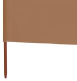 VidaXL Windscherm 5-panelen 600x120 cm stof taupe