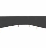 VidaXL Windscherm 5-panelen 600x120 cm stof antraciet