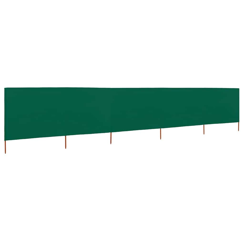 VidaXL Windscherm 5-panelen 600x120 cm stof groen