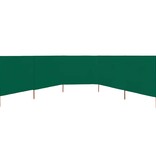 VidaXL Windscherm 5-panelen 600x120 cm stof groen