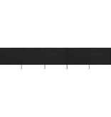 VidaXL Windscherm 5-panelen 600x80 cm stof zwart