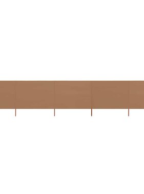 VidaXL Windscherm 5-panelen 600x80 cm stof taupe
