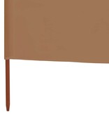 VidaXL Windscherm 5-panelen 600x80 cm stof taupe