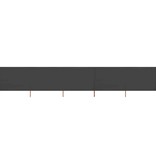 VidaXL Windscherm 5-panelen 600x80 cm stof antraciet