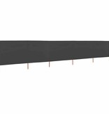 VidaXL Windscherm 5-panelen 600x80 cm stof antraciet