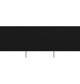 VidaXL Windscherm 3-panelen 400x160 cm stof zwart
