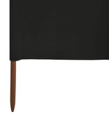VidaXL Windscherm 3-panelen 400x160 cm stof zwart