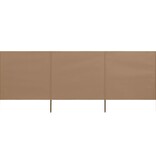 VidaXL Windscherm 3-panelen 400x160 cm stof taupe