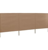 VidaXL Windscherm 3-panelen 400x160 cm stof taupe