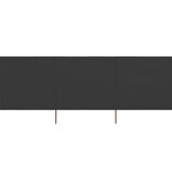 VidaXL Windscherm 3-panelen 400x160 cm stof antraciet