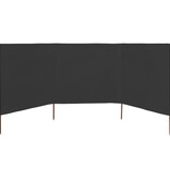 VidaXL Windscherm 3-panelen 400x160 cm stof antraciet
