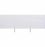 VidaXL Windscherm 3-panelen 400x160 cm stof zandwit