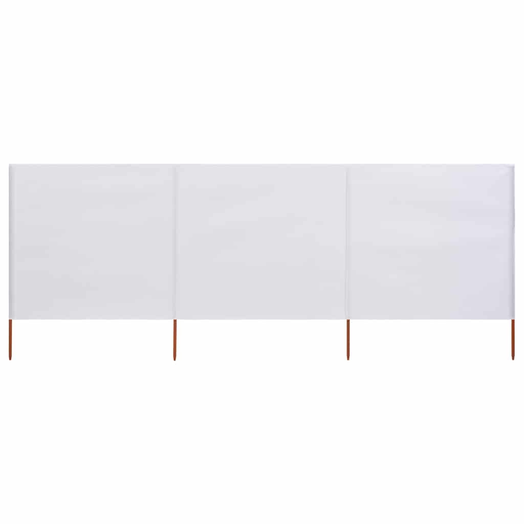VidaXL Windscherm 3-panelen 400x160 cm stof zandwit