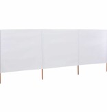 VidaXL Windscherm 3-panelen 400x160 cm stof zandwit