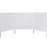 VidaXL Windscherm 3-panelen 400x160 cm stof zandwit