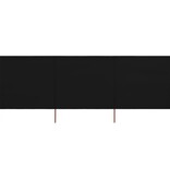 VidaXL Windscherm 3-panelen 400x120 cm stof zwart