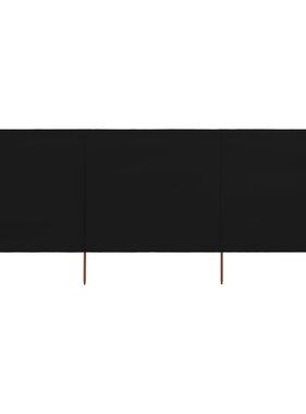 VidaXL Windscherm 3-panelen 400x120 cm stof zwart