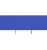 VidaXL Windscherm 3-panelen 400x80 cm stof azuurblauw