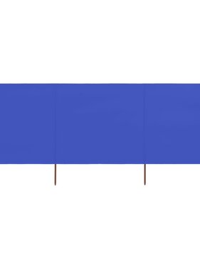 VidaXL Windscherm 3-panelen 400x80 cm stof azuurblauw