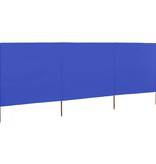 VidaXL Windscherm 3-panelen 400x80 cm stof azuurblauw