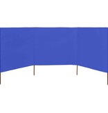 VidaXL Windscherm 3-panelen 400x80 cm stof azuurblauw