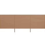 VidaXL Windscherm 3-panelen 400x80 cm stof taupe