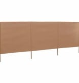VidaXL Windscherm 3-panelen 400x80 cm stof taupe