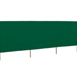 VidaXL Windscherm 3-panelen 400x80 cm stof groen