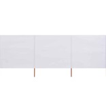 VidaXL Windscherm 3-panelen 400x80 cm stof zandwit