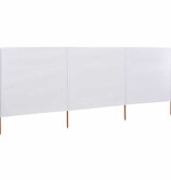 VidaXL Windscherm 3-panelen 400x80 cm stof zandwit